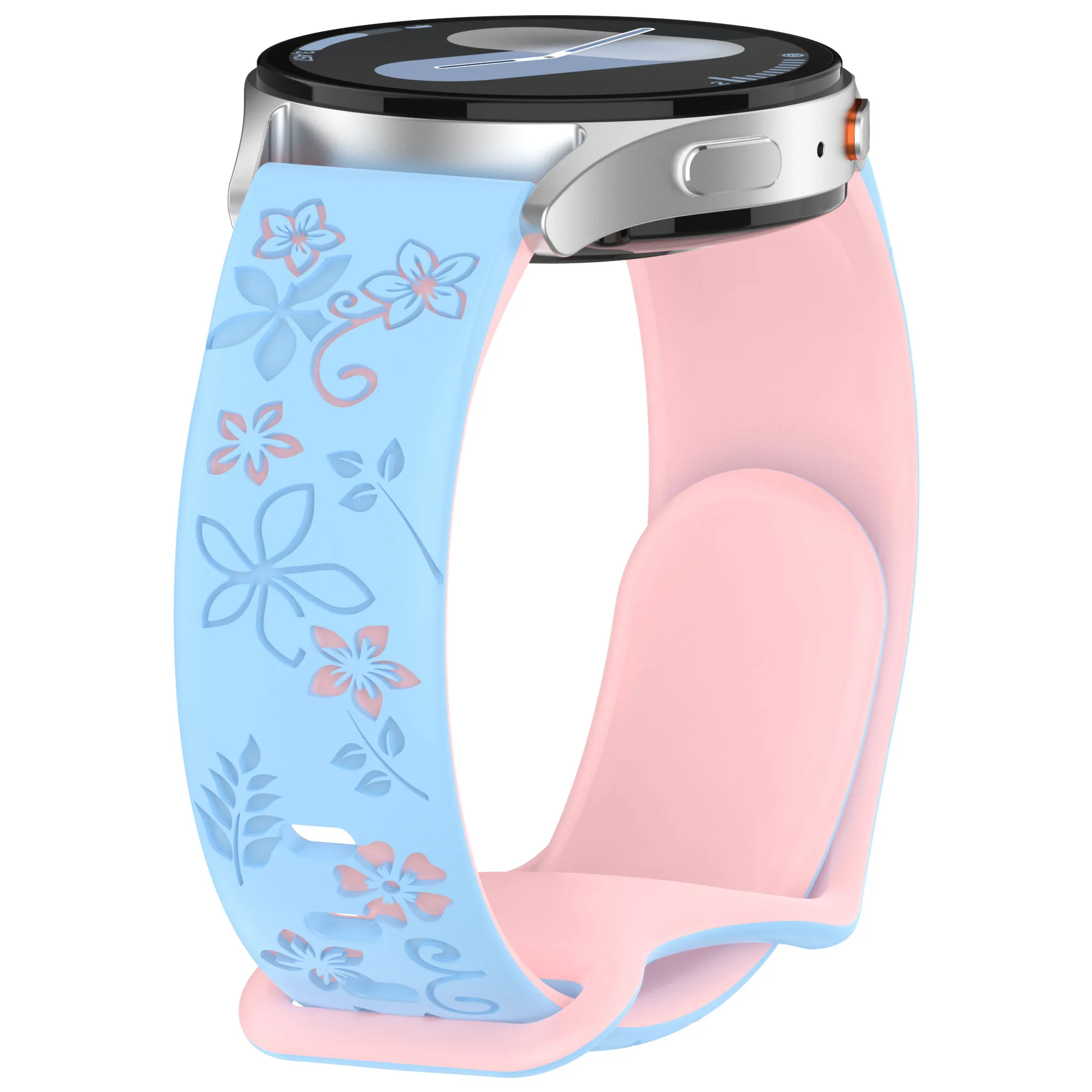 Engraved Printed Silicone Watch Strap, 18mm/20mm