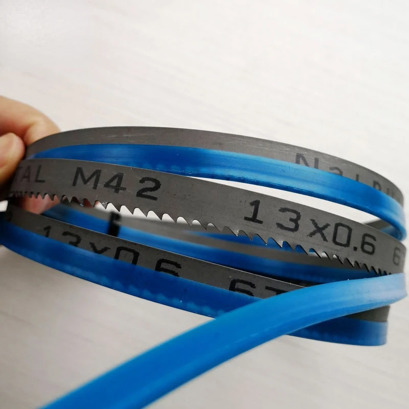 1400, 1425, 1435, 1440, 1470Mm X 13X0.6Mm X 6Tpi Lama Per Sega Taglio Legno Duro, Metallo Morbido M42 Lame Per Seghe A Nastro Bimetalliche
