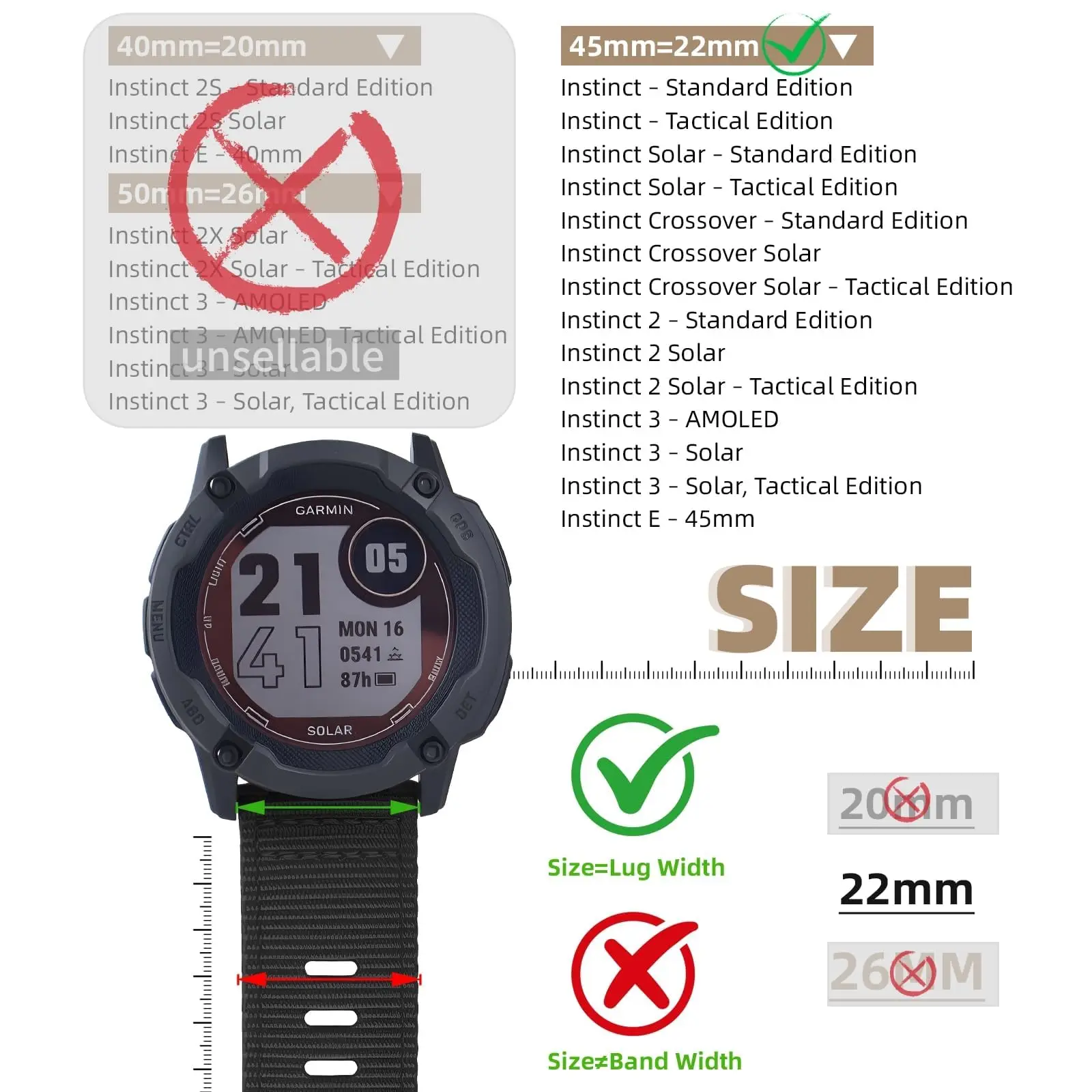Nylon Outdoor Sports Band - 22mm Strap for Tactical and Esports Use