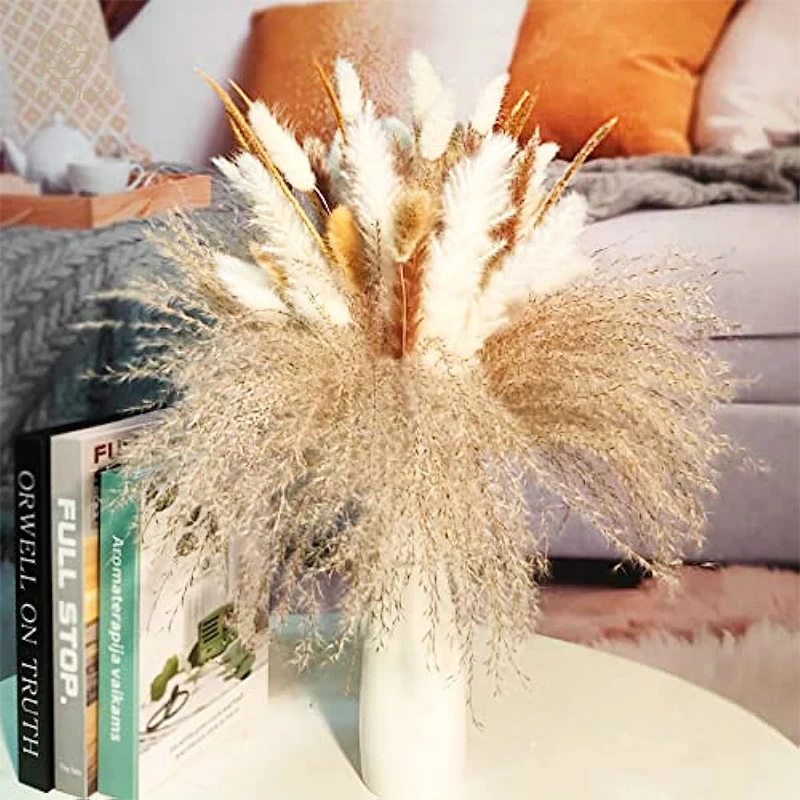 

Dried Flowers Decor Pampas Grass Office Table Room Wedding Decorations Arrangements Boho Home Accessories Artificial Flowers