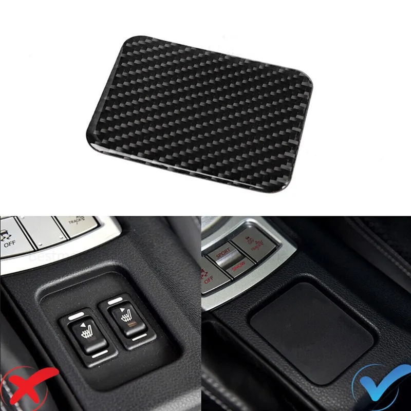 

Carbon Fiber Seat Heating Button Sticker Cover For Subaru BRZ Toyota 86 2013-2019