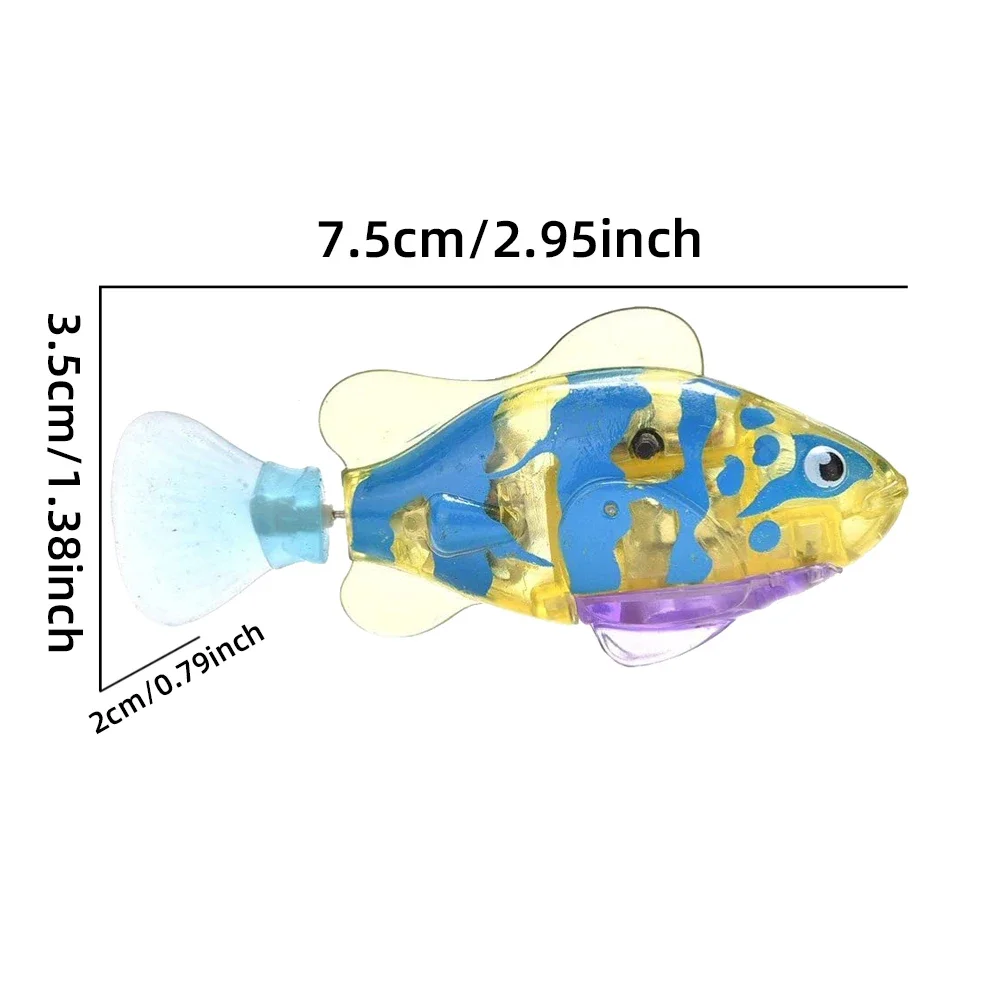 Baby Shower Luminous Induction Electric Fish Playing in Water Toy Simulated Electronic Fish for Interactive Swimming Robot Fish 6