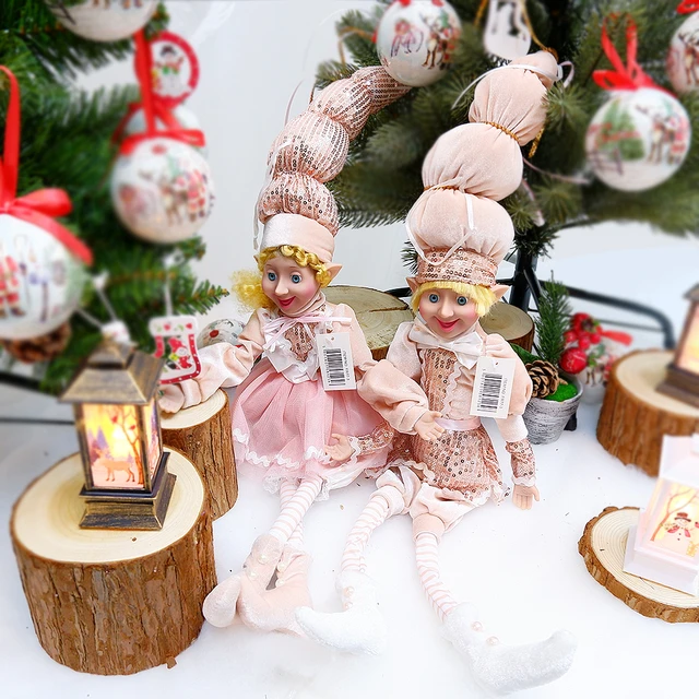 Elfes de Noël en peluche pour enfants, beurre d'elfe, décoration de Noël,  cadeaux du Nouvel An, ornements d'arbre de confrontation, jouets mignons,  2023 - AliExpress