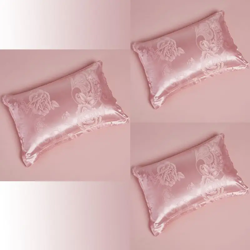 1-2-3and so on Piece Satin Jacquard PillowCover 74*48cm Queen Pillowslip Home Bed Decor Shrinkagefree Fade Resistance Pillowcase 5