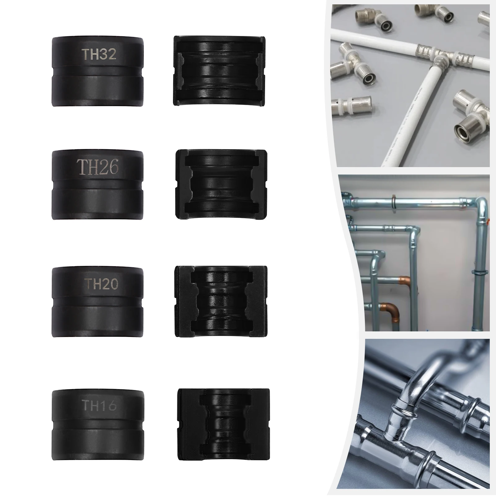 Presszangen-Set Crimp-Einsätze U16/20/25/32, TH16/20/26/32mm Crimpwerkzeuge Rohrklemmen-Kit für Rohrpresszangen – Detail 14