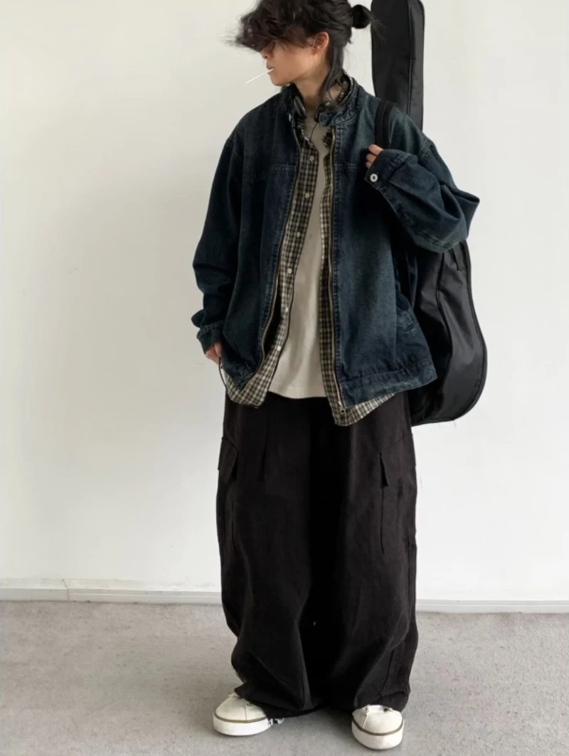 ミュージシャン JSB Track Jacket /2Way Wide Cargo Pants Laixton Men's Techwear Jogger Pants Fashion Hip Hop Casual