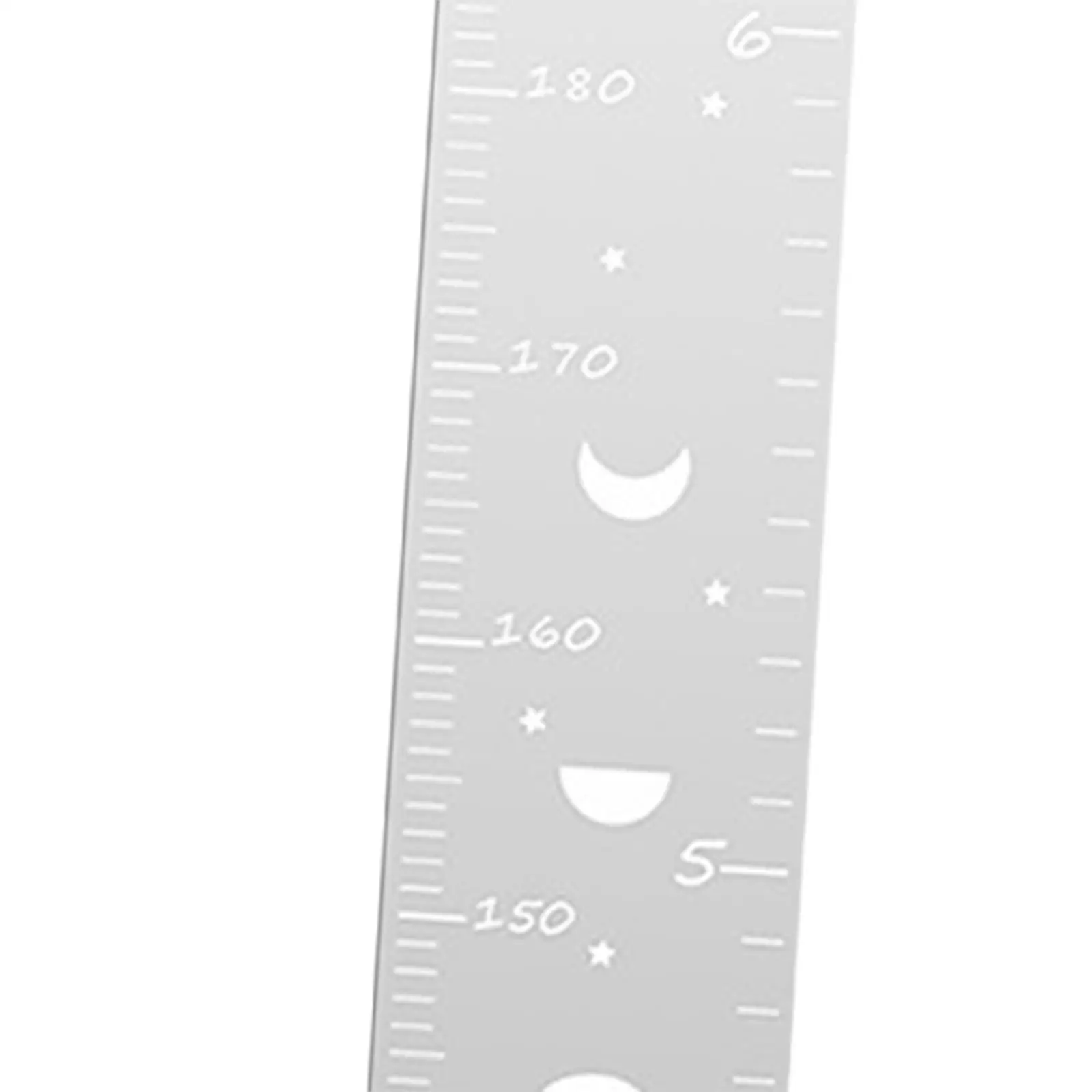 Acrylic Kids Growth Chart Mirror 47.2x5.9inch for Playroom, Kids' Room Versatile with Stickers DIY Splicing Wall Decoration