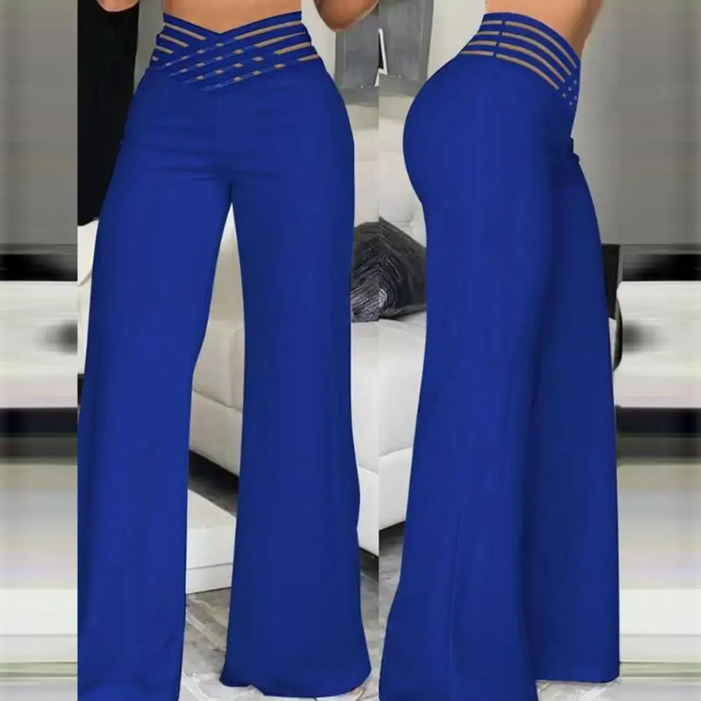 

Women Flared Pants High Waist Wide Leg Yoga Pants for Women Hollow Waistband Flared Trousers for Gym Sports Solid Color Long