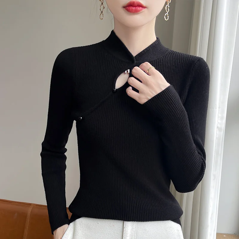 2024 Autumn And Winter New Cashmere sweater Women Pullover Casual Knitted Long Sleeve Cashmere sweater Women 5