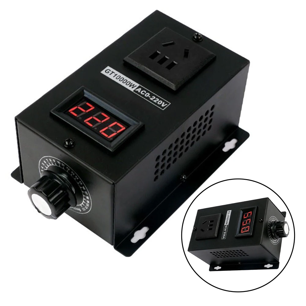 입력 전압 AC220V-250V 단상 전압 조정기, 기계식 및 전기식 PWM-AC 전류 컨트롤러 스위치, 40A-10000W