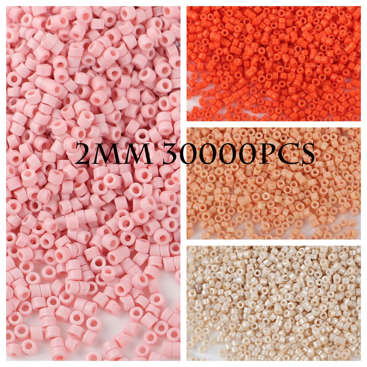 불투명 도자기 비즈 의류 비즈 자수 술, DIY 액세서리, 2mm 30000 개