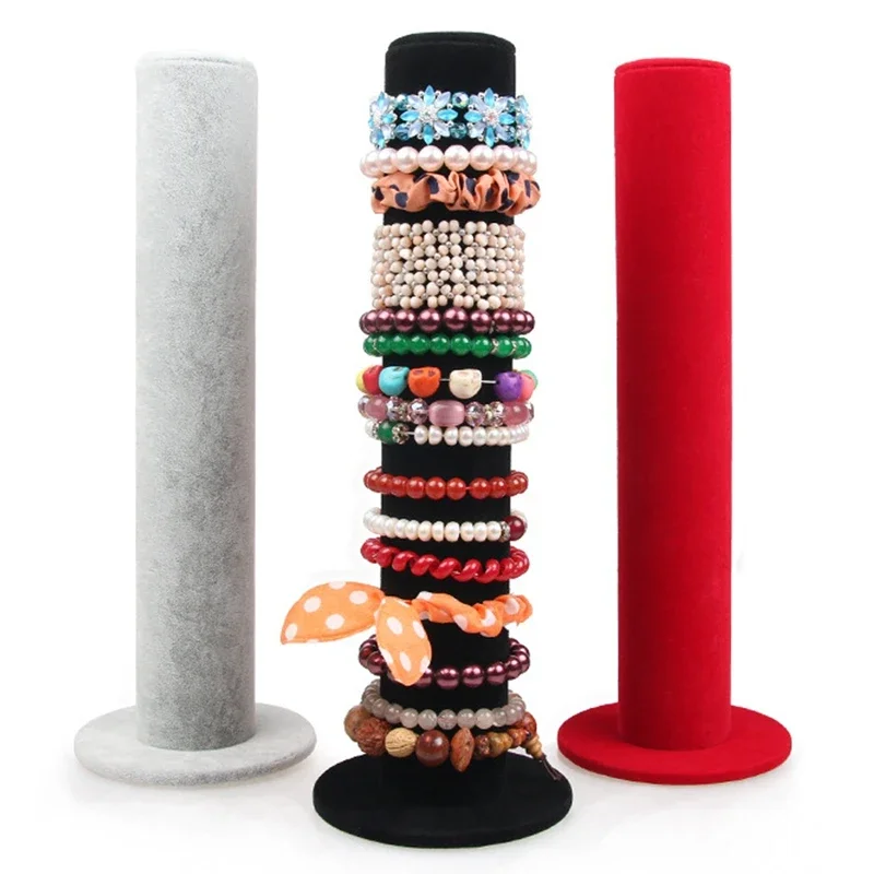 

Watch Jewelry Display Tower Vertical Jewelry Bracelet Display Stand T-Bar Display Holder Scrunchie Hair Band Hold