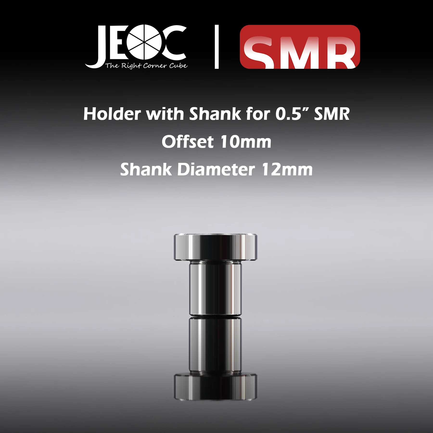 

JEOC Magnetic Holder with Shank for 0.5" SMR, 10mm offset, 12mm Shank diameter, 0.5" Ball Probe Seat