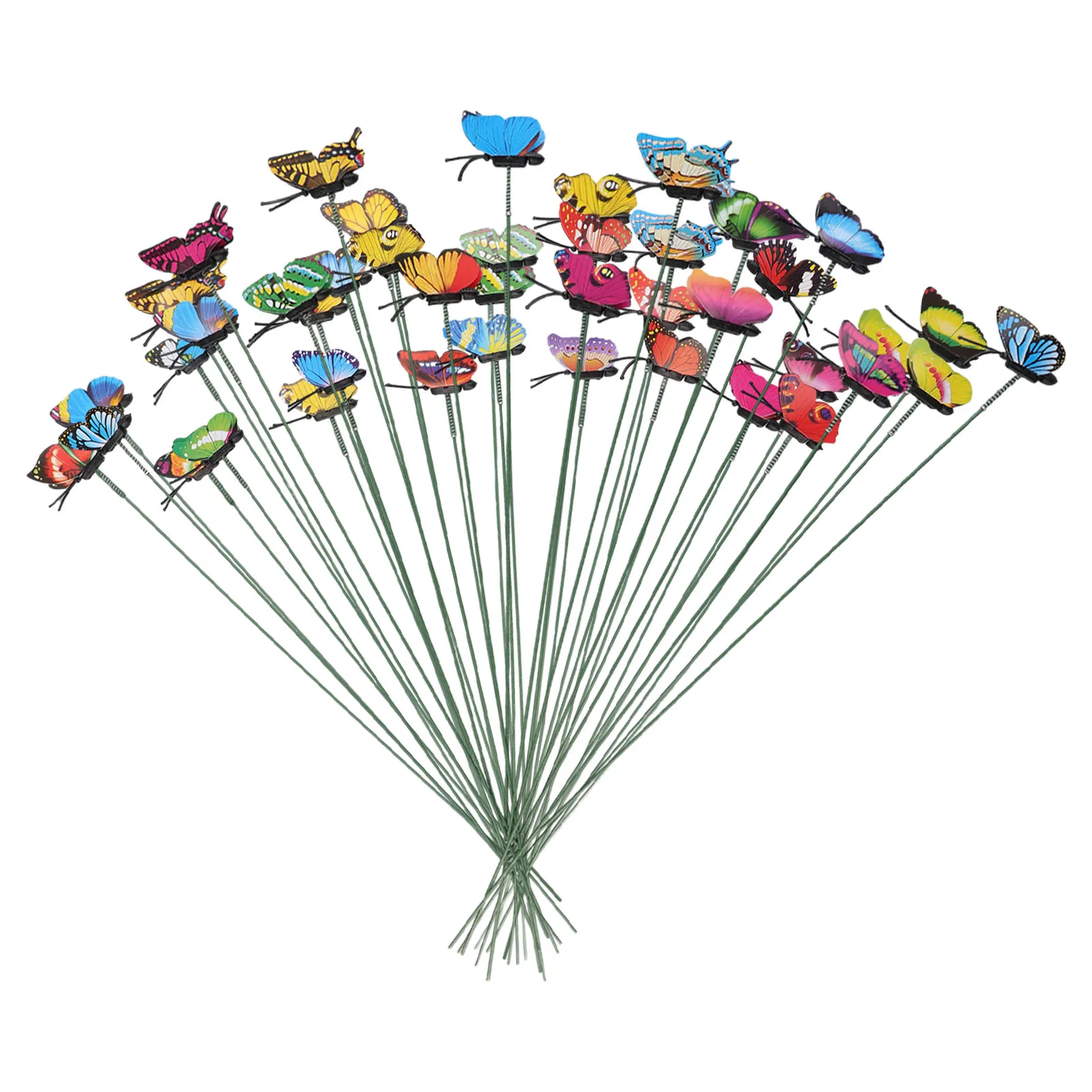 

Украшение для сада, бабочки, двор, 100 шт., 4 см, «сделай сам», сказочное украшение для сада, украшение для дома, газона, горшок, наружный ПВХ, абсолютно новый