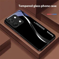 Two - Tone Stripes Black Tempered Glass Phone Case for OnePlus 10T 5G (BLH - BLH24100815)