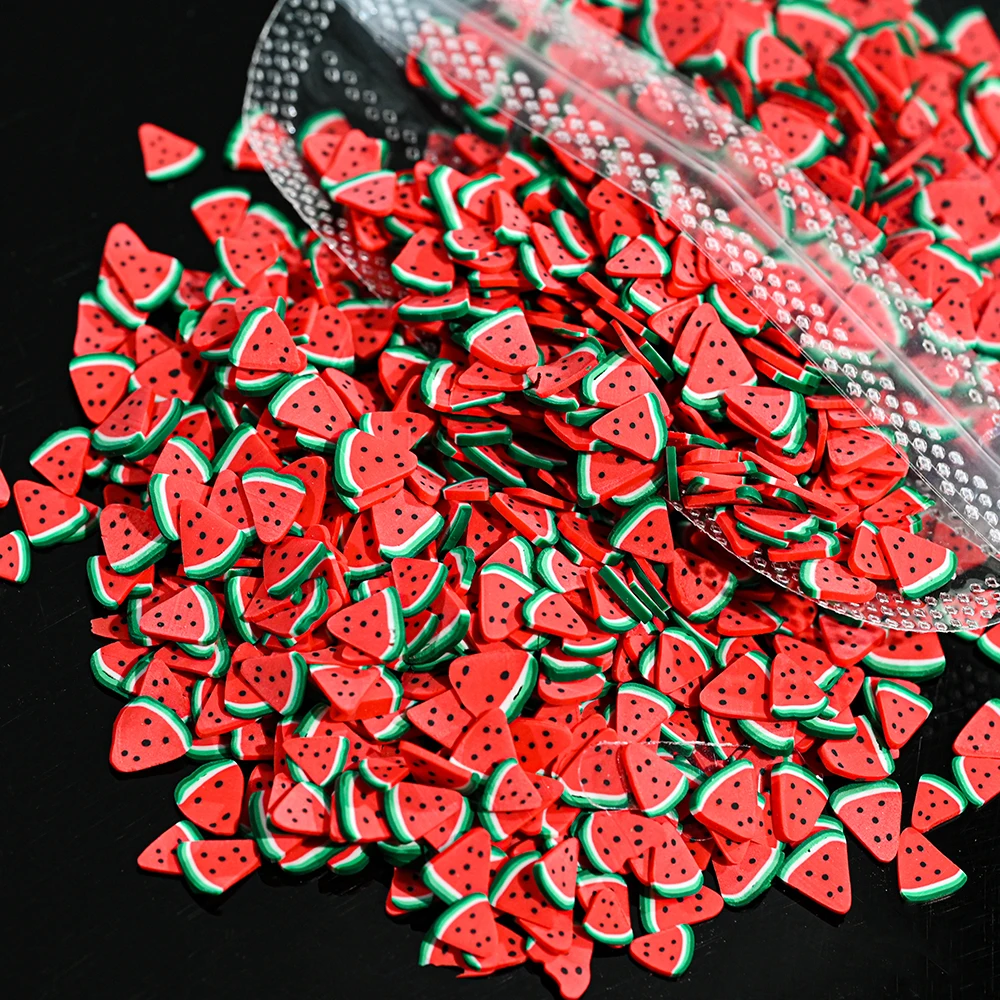KIMOBER 6000 Pezzi Fettine Di Frutta In Argilla Polimerica - Ciondoli Multicolore Per Nail Art, Slime E Decorazioni Fai Da Te - 6
