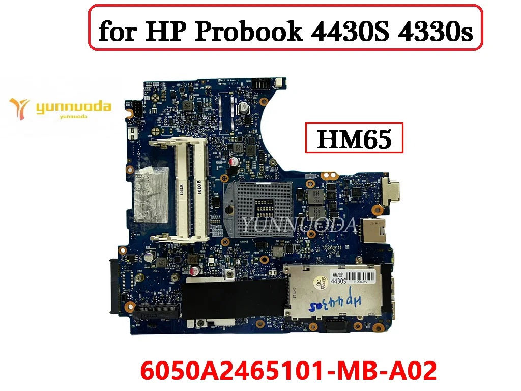 Original para hp Probook 4430s 4330s Computador Portátil Placa-mãe 6050a2465101-mb-a02 658333001 658333601 Hm65 Ddr3 100 Testado Navio Livre