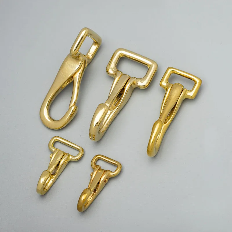 1pc Solid Brass Halter Snap Lobster Hook Bag Clasp Dog Collar Pet Leash Rope Strap bing Clip