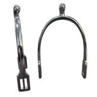 Zinc Alloy Spurs Riding Ladies Spur With Strap15mm Short Shank Ball End English Children Spurs HorseTack 1