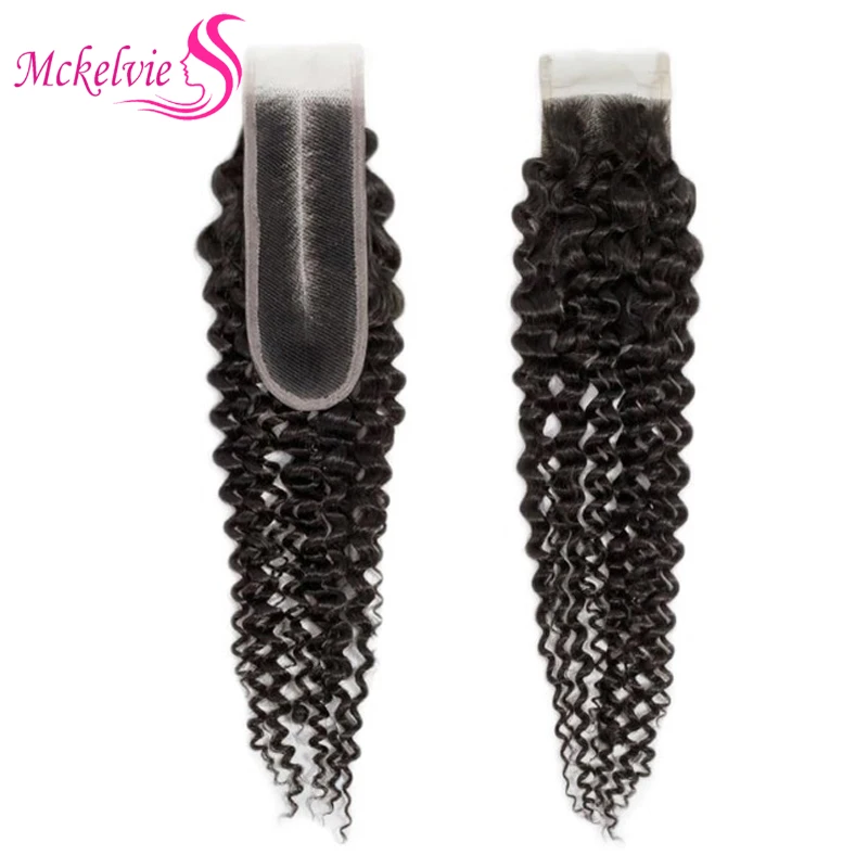 Deep Wave 2x6 Lace Closure Human Hair For Black Women Brazilian Remy Hair Deep Wave Transparent Lace Closure Soft and Silky