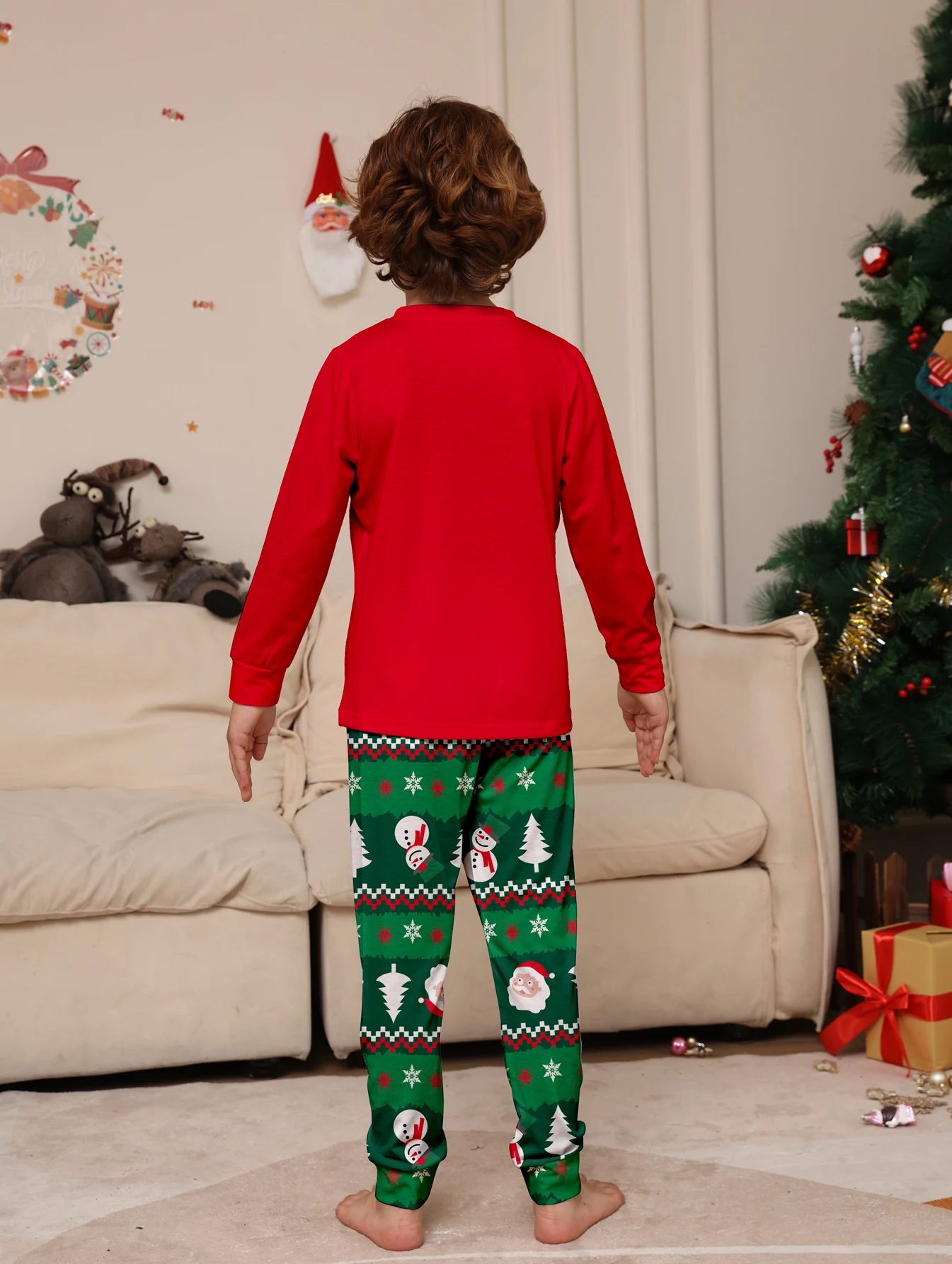 2024 Couples Christmas Family Matching Pajamas Set Mother Kids Clothes Christmas Pajamas For Family Clothing Set
