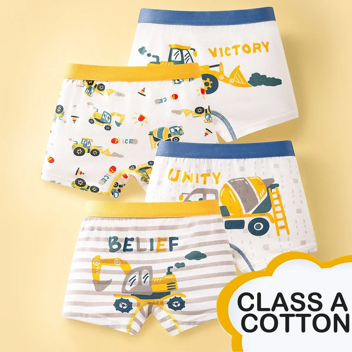 Toddler Little Boys Underwear Dinosaur Boxers Underpants Pupil Kindergarten Size:2-3T 3-4T 4-8T Kids Soft Cotton Boxer Briefs