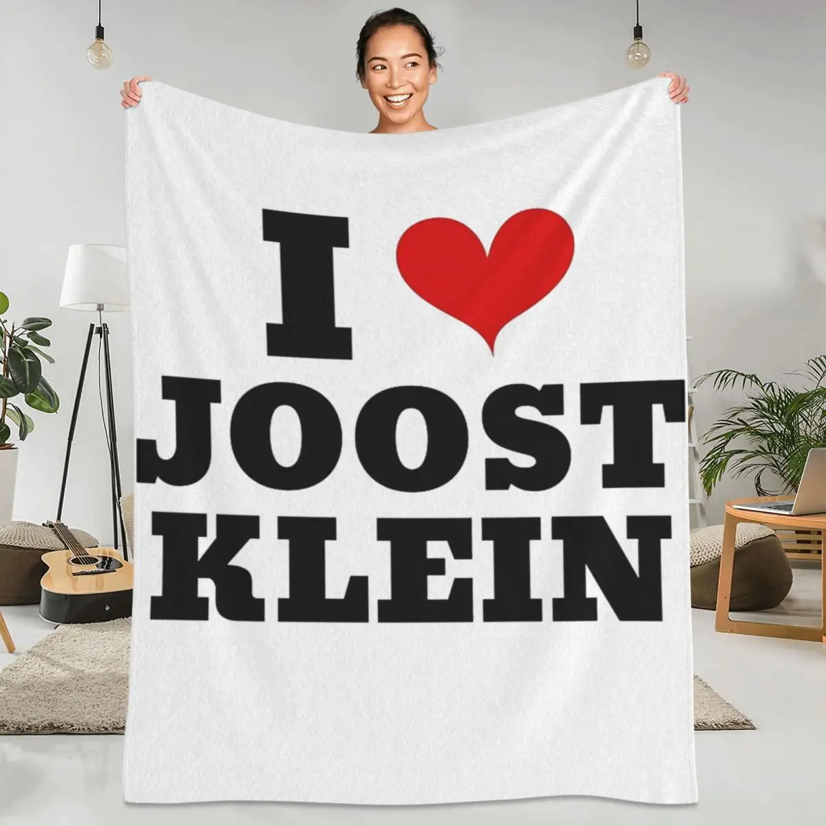 

I Love Joost Klein Blanket Musician Camping Flannel Throw Blanket Super Warm Couch Chair Sofa Bed Custom Bedspread Gift