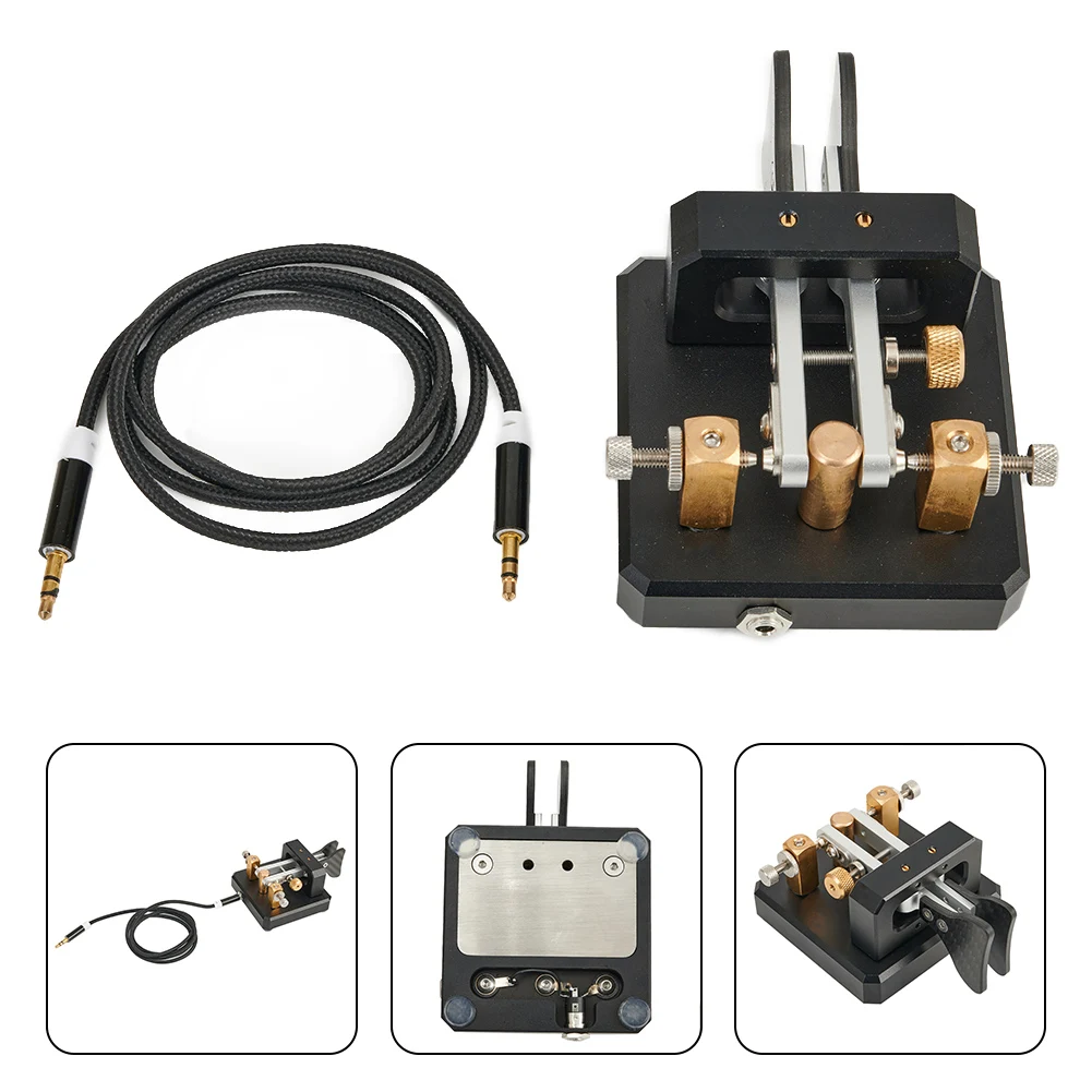 

Shortwave CW Transmitter Automatic Morse Code Key Automatic Morse Keyer CW Key Dual 3.5mm Audio Interface Dual-Paddle