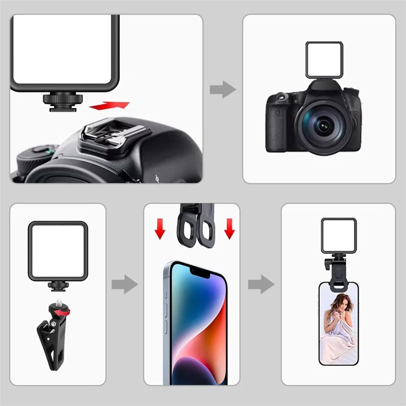 Lampe LED Bicolore 3000K-6000K pour Appareil Photo, Gopro, Vlog