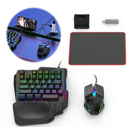 5 in 1 Keyboard Mouse Gaming Converter Bluetooth-Compatible 5.3 for PUBG Gaming Keyboard and Mouse Combo for Gamer Accessories