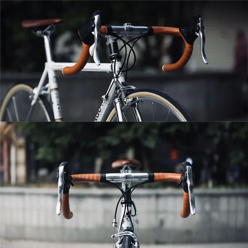 Anti-slip road bike handlebar tape 1 pair handmade vintage leather road bike handle tape