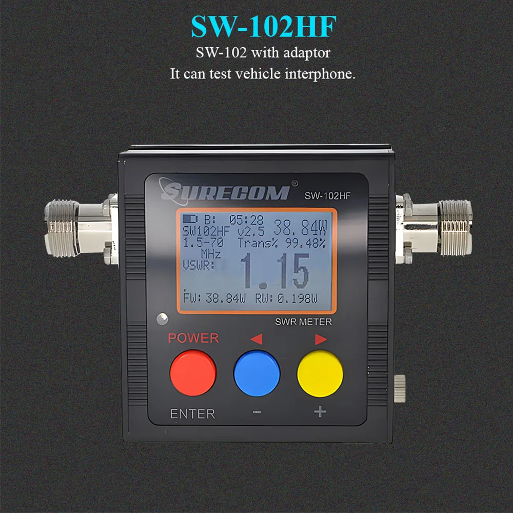 New SW-102HF Watt Meter 1.5-70MHz 120W Power & S.W.R. Meter for CB Radio HF Tra