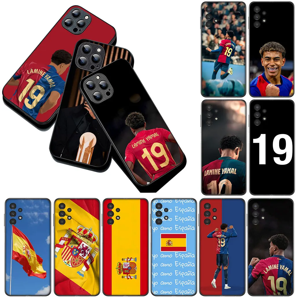 Soccer Spain Flag Phone Case with Number 19 Design