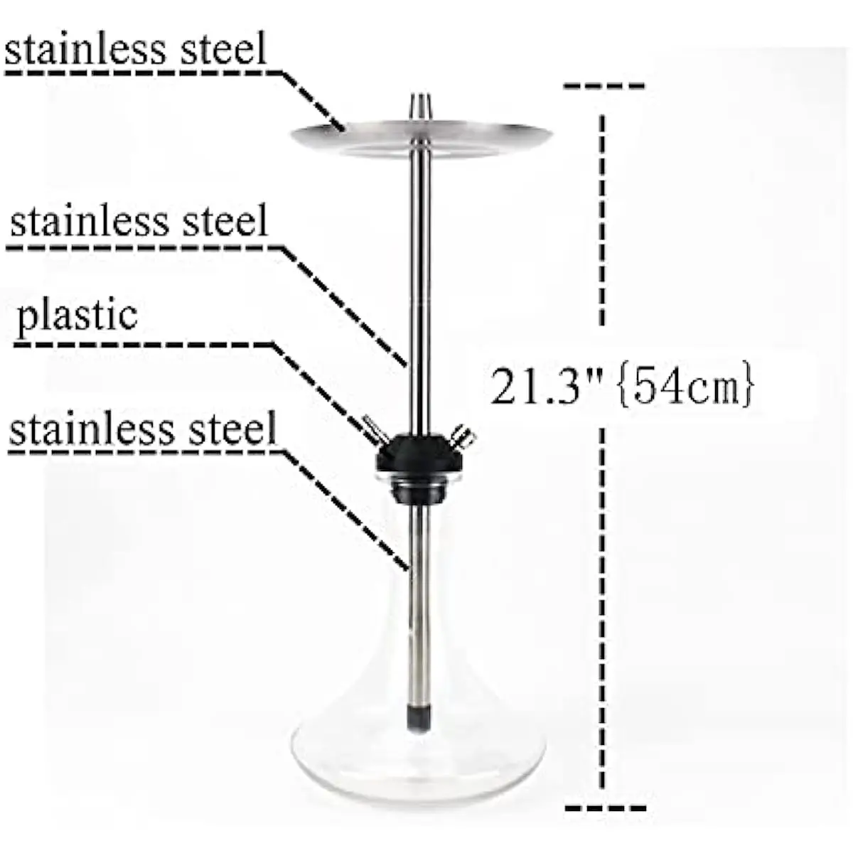 Stainless Steel Hookah Set with Silicone Hose and Metal Tray Bongs in Australian