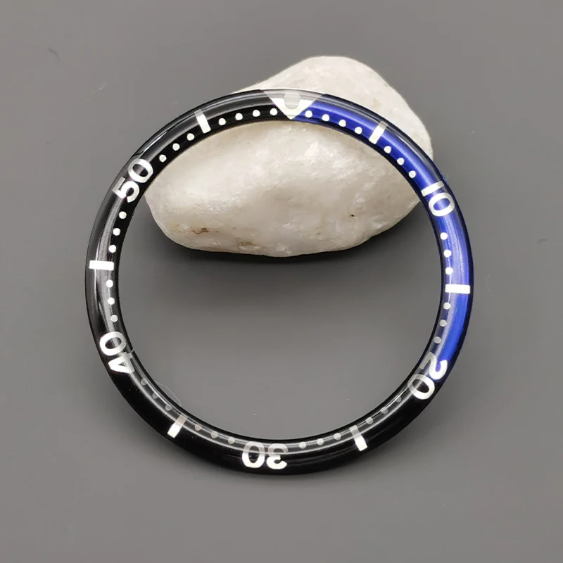 Flat Resin Aluminium Bezel Insert for Watch Cases - 39mmx32mm