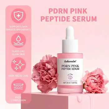 PDRN Pink Peptide Serum, 30ml Glow Skin Peptide Niacinamide Hydrating  Moisturizing Firming,Uneven Skin Tone,Korean Skincare 1