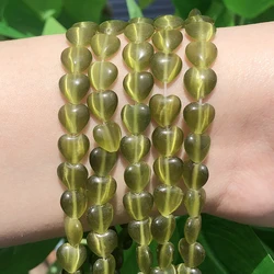 Natural Pink, White, & Blue Cat Eye Round Loose Beads for Jewelry Making - High - Quality Moonstone DIY Bracelet, 15 Strand (Dark Green)