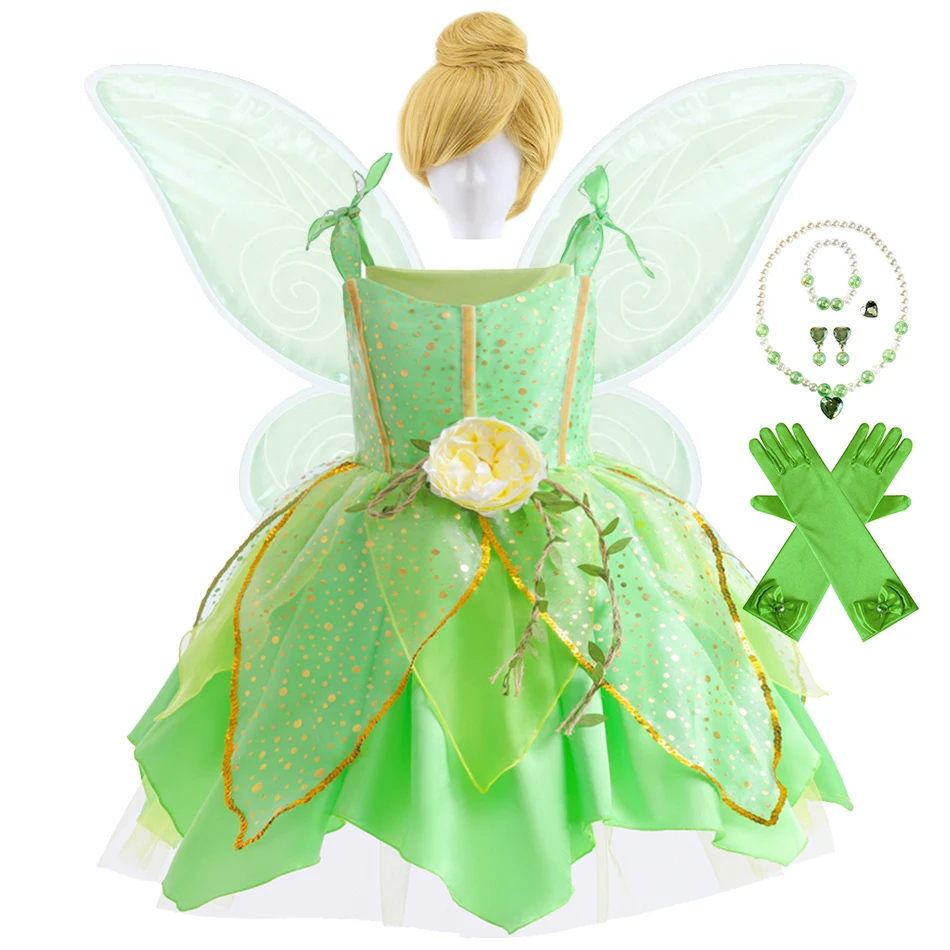 即購入⭕️ Sサイズ ティンカーベル グリーン 葉っぱ ミニドレス 即購入⭕️ Sサイズ ティンカーベル グリーン 葉っぱ ミニドレス
