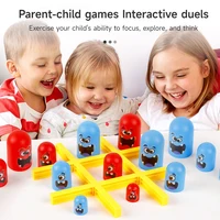 Tic Tac Toe Funny Table Board Games Family Party Game Big Eating Small Chess Puzzle Toys Parent-child Interactive Toys for Kids 1