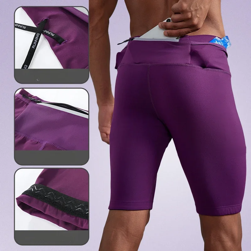Men Tights Gym Leggings Compression Shorts Tights Sport Man Marathon Running Shorts Fitness Clothing Workout Sportswear