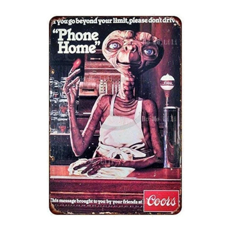 

Жестяной знак smartcow E.T. Телефон для дома винтажная репродукция металлический знак Настенный декор