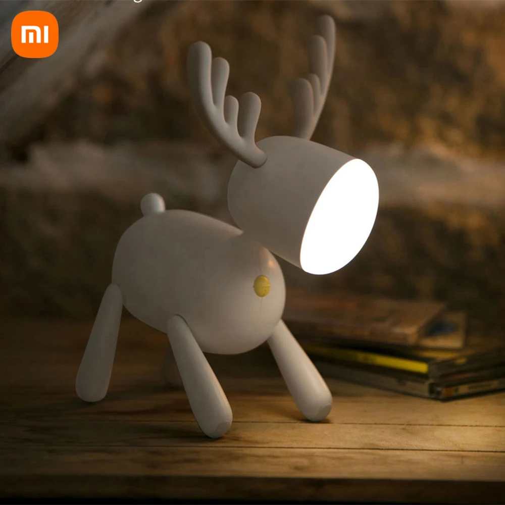

Светодиодный ночник Xiaomi, приглушаемая прикроватная Настольная лампа с USB-зарядкой и таймером, для детской комнаты, для детей