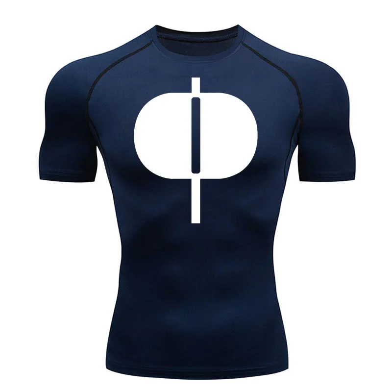 Summer Men's Gym T-Shirt Compression Sports Shirt Short Running Top Quick Dry Gym Sweat Long Shirt Sun Protection Second Skin 6