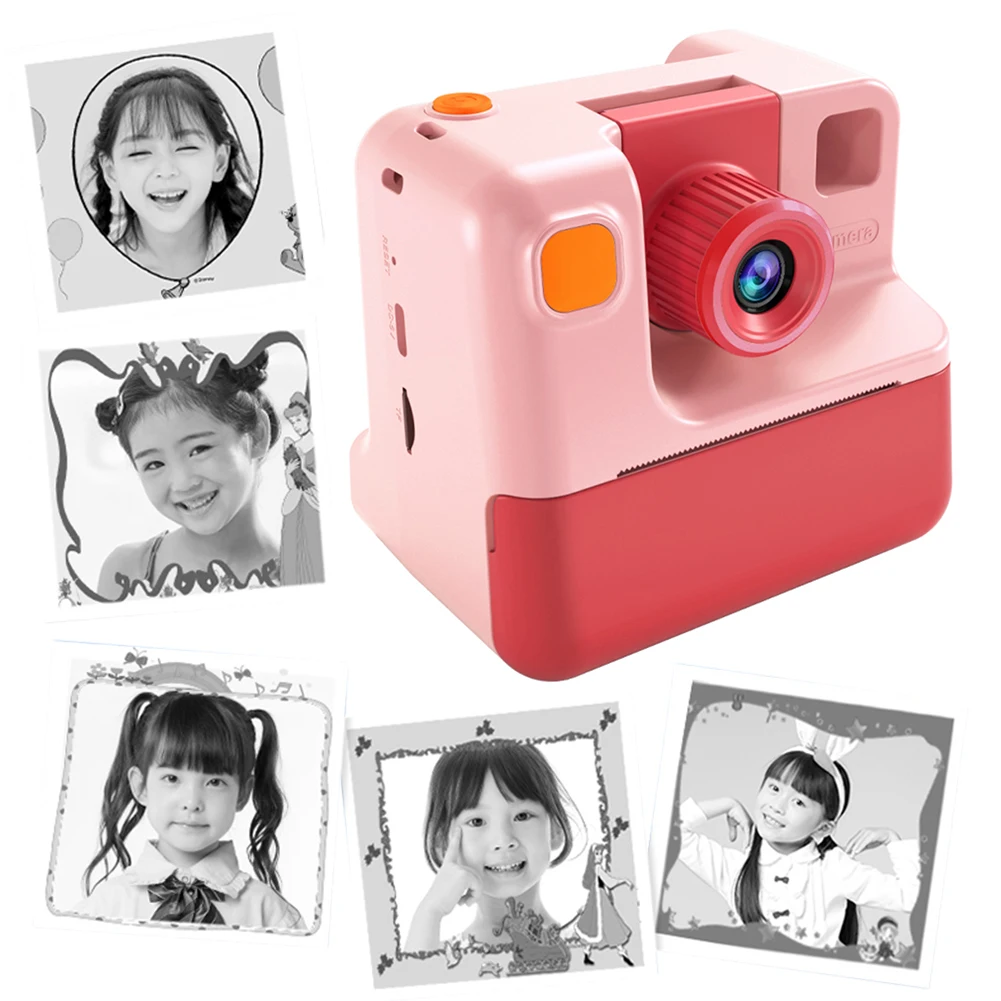 Kids Instant Print Camera Toy with 3 Rolls Print Paper