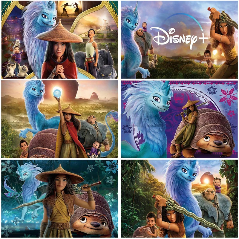 Raya And The Last Dragon Diamond Painting Raya And Namaari 5D Diamond Mosaic Full Drill Cross Stitch Kits Embroidery Home Decor