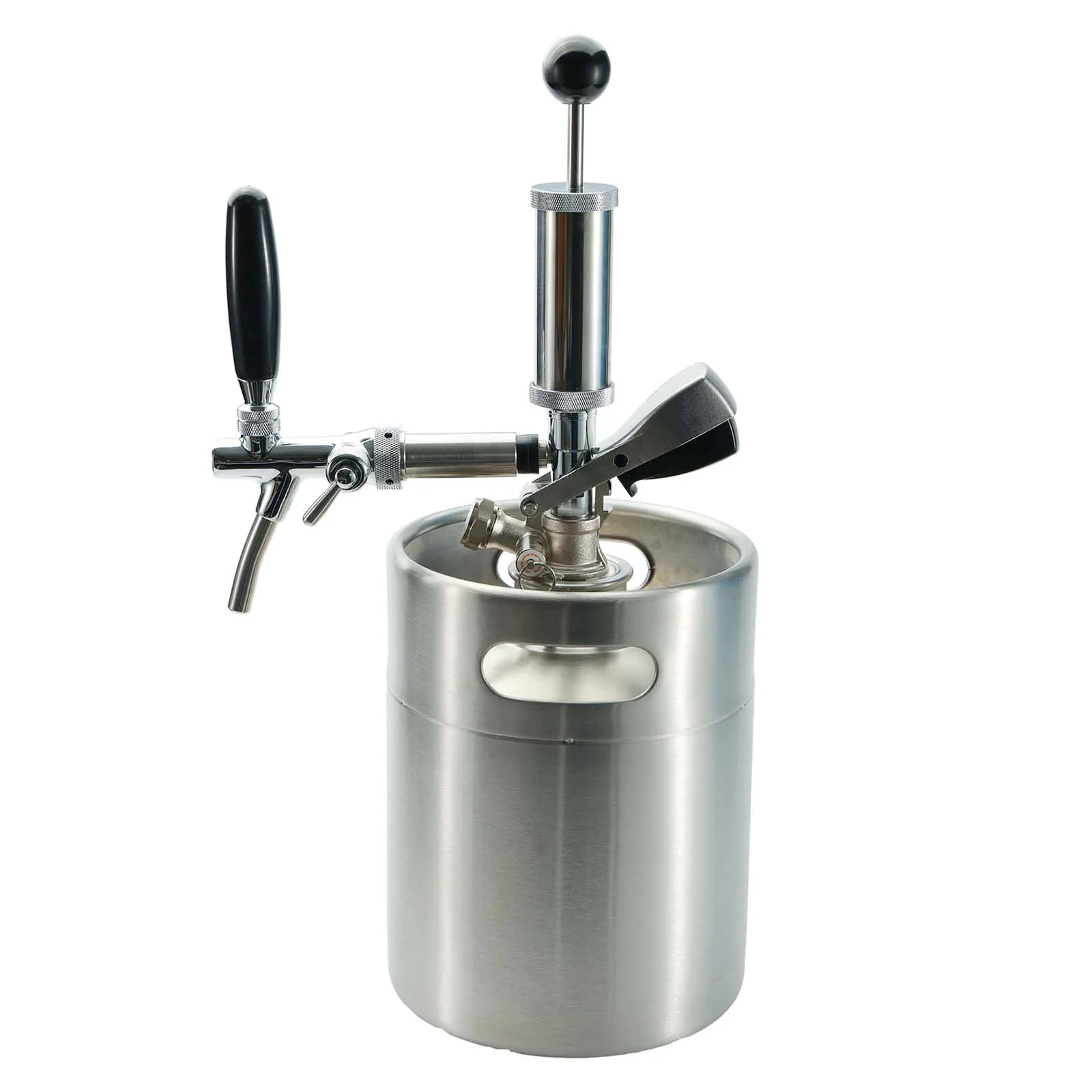 Mini Keg 5L/128OZ with Type S/D Spear Single Wall Portable Works Craft Beverage Kombucha Nitro Coffee Seltzer