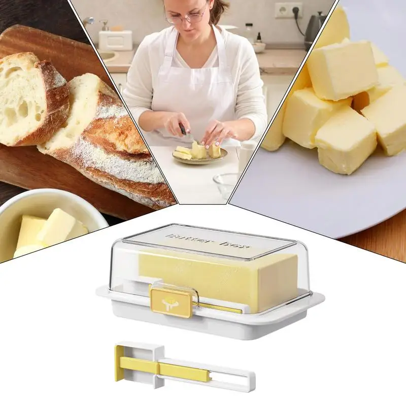 Countertop Butter Keeper Countertop Butter Airtight Dish with Lid Easy Scoop Unbreakable Cheese Keeper Tray