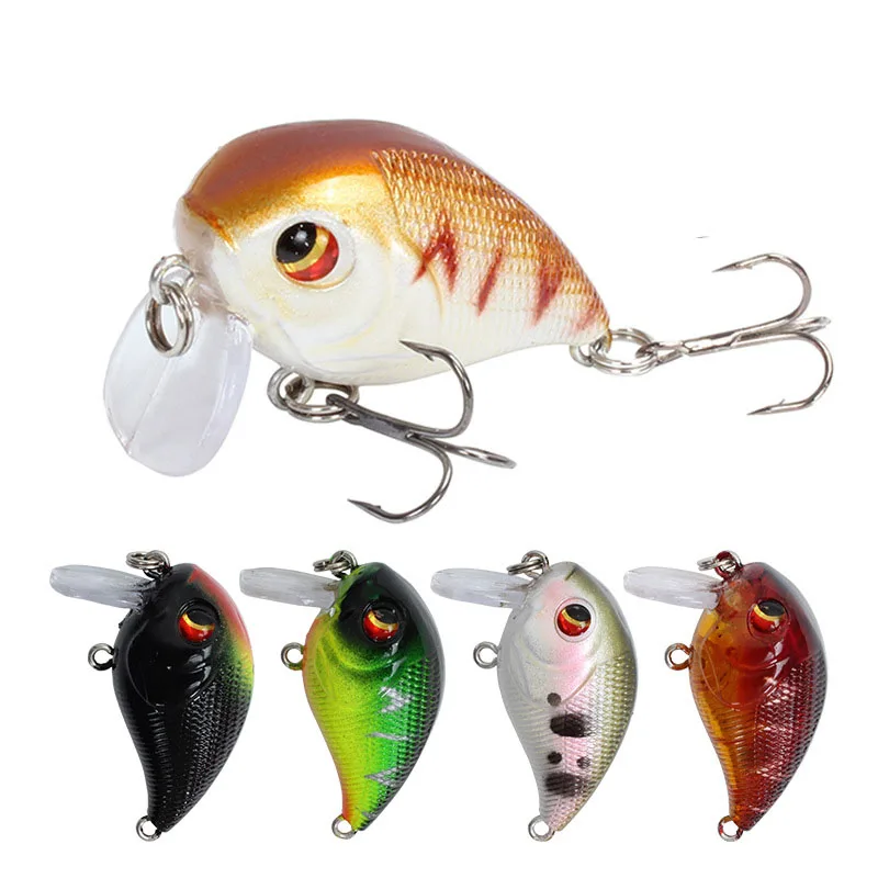 

1pcs Crank Fishing Lure Artificial Hard Baits 4.5cm/7.4g Crankbait Jerkbait Wobbler Fishing Tackle Good Treble Hooks Tackle