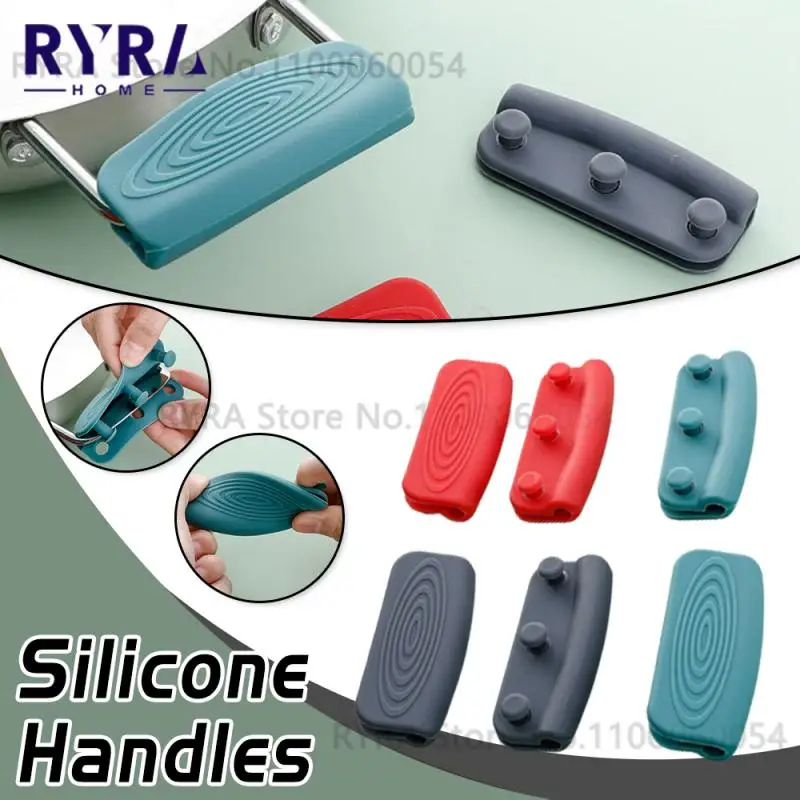Pot Handle Cover Pot Handle Holder 1 Pair Silicone Oven Mitts Heat Resistant for Frying Pan
