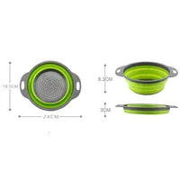 Folding Silicone Drain Basket Fruit Vegetable Washing Basket Foldable Strainer Colander Collapsible Drainer 6